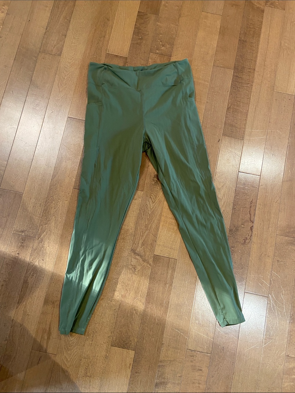 Frank & Oak Deep Green Active Leggings